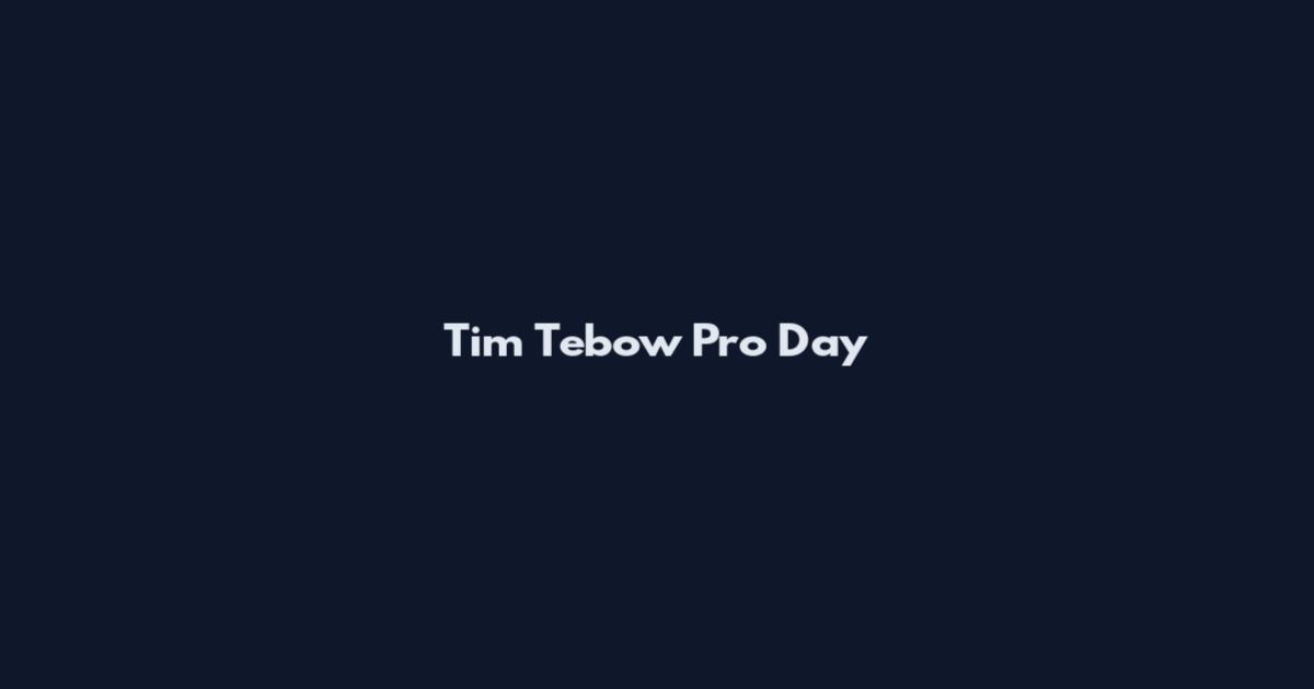 Tim Tebow Pro Day