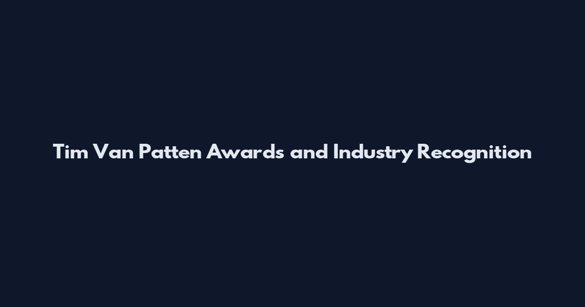 Tim Van Patten Awards and Industry Recognition