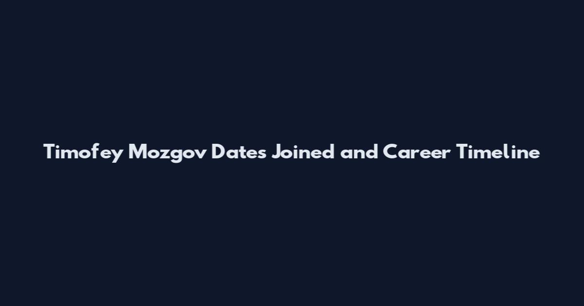 Timofey Mozgov Dates Joined and Career Timeline