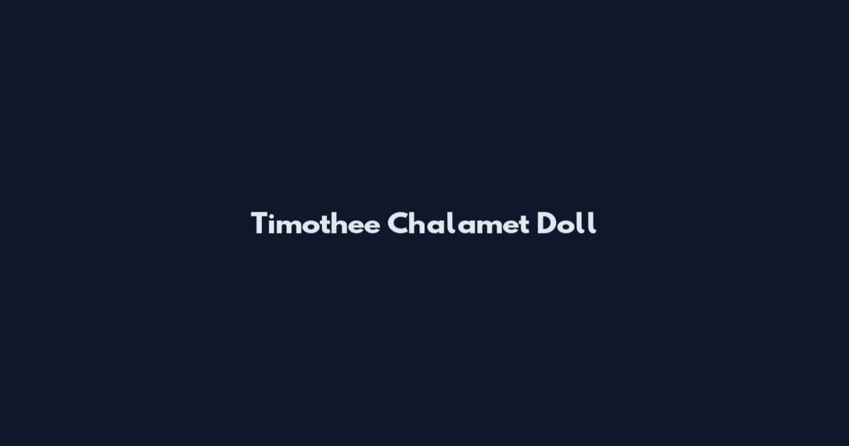 Timothee Chalamet Doll