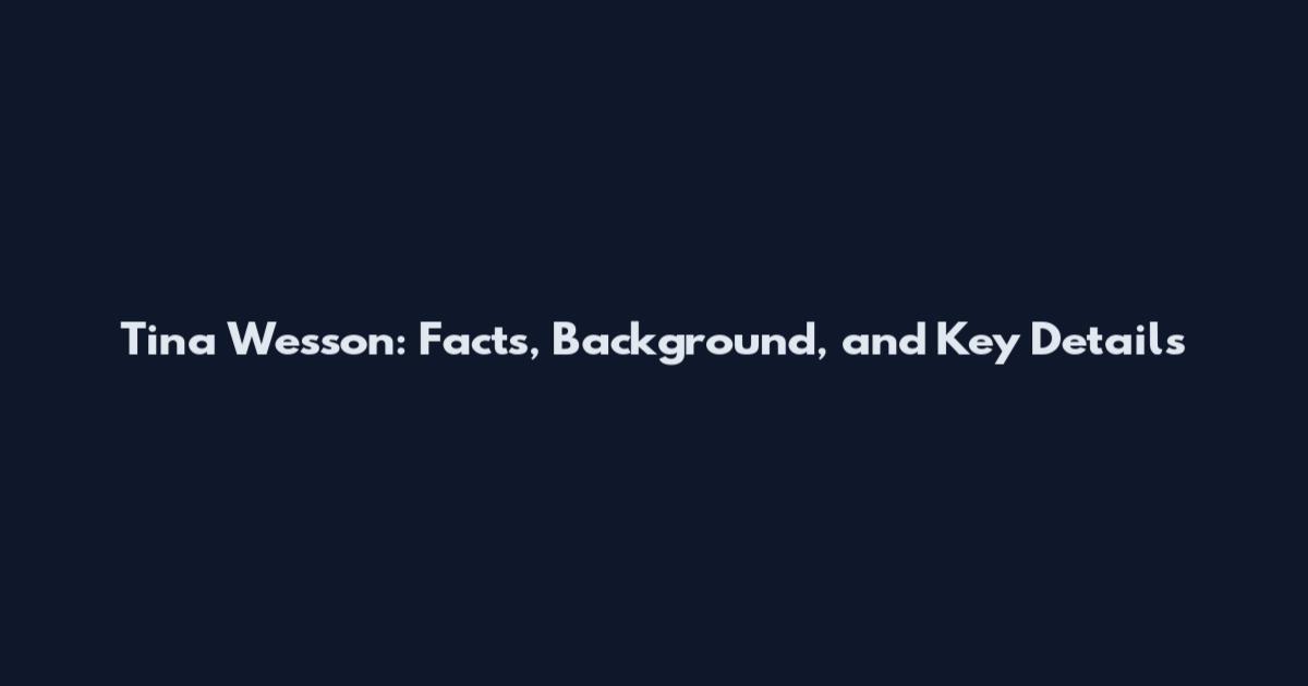 Tina Wesson: Facts, Background, and Key Details