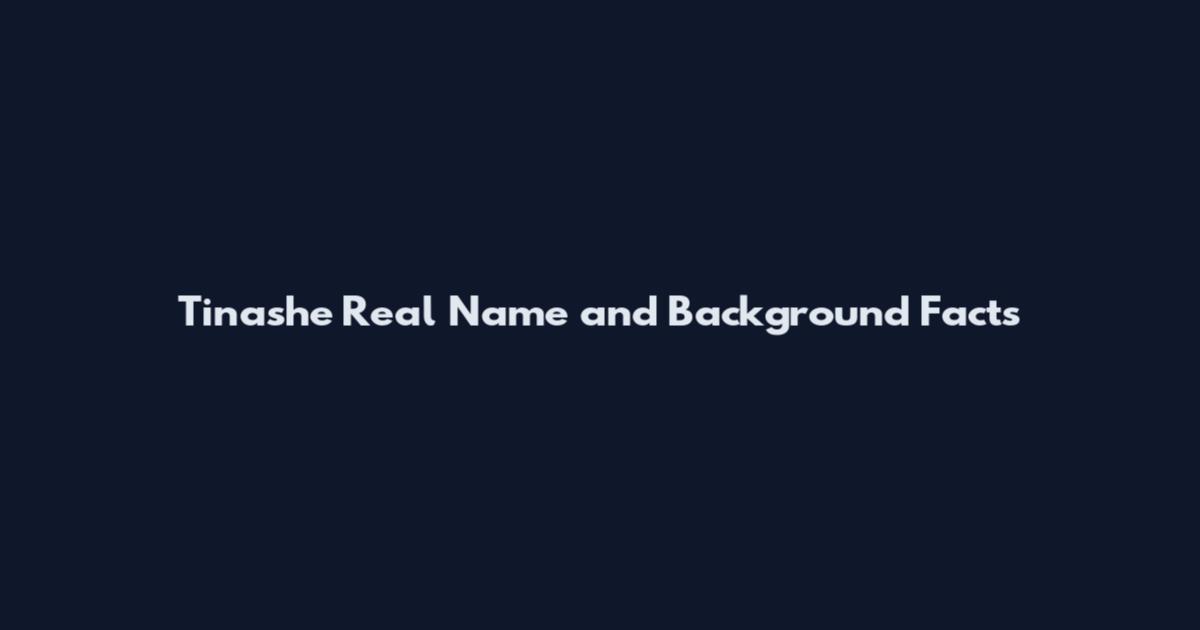 Tinashe Real Name and Background Facts