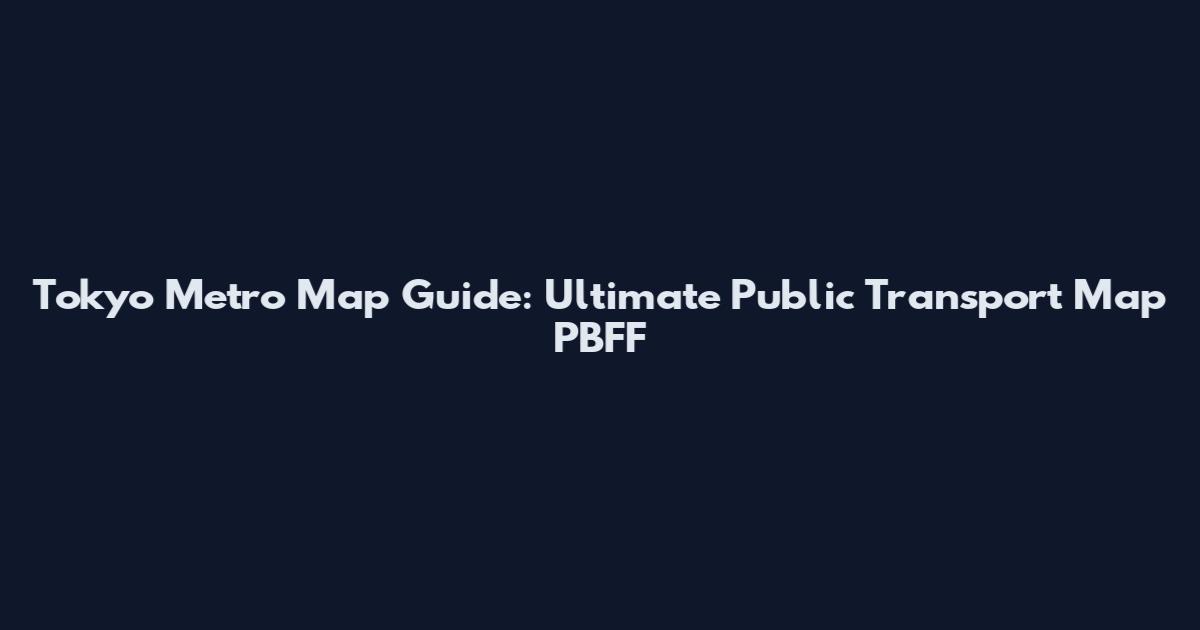Tokyo Metro Map Guide: Ultimate Public Transport Map PBFF