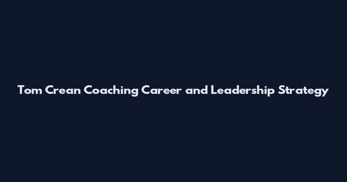 Tom Crean Coaching Career and Leadership Strategy