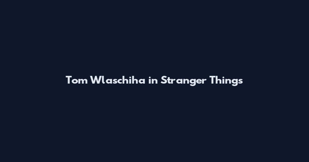 Tom Wlaschiha in Stranger Things