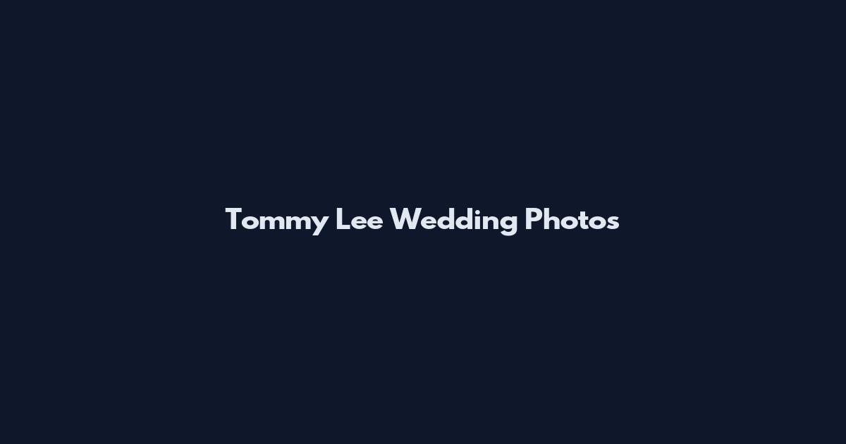 Tommy Lee Wedding Photos