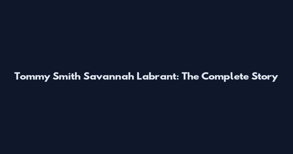 Tommy Smith Savannah Labrant: The Complete Story