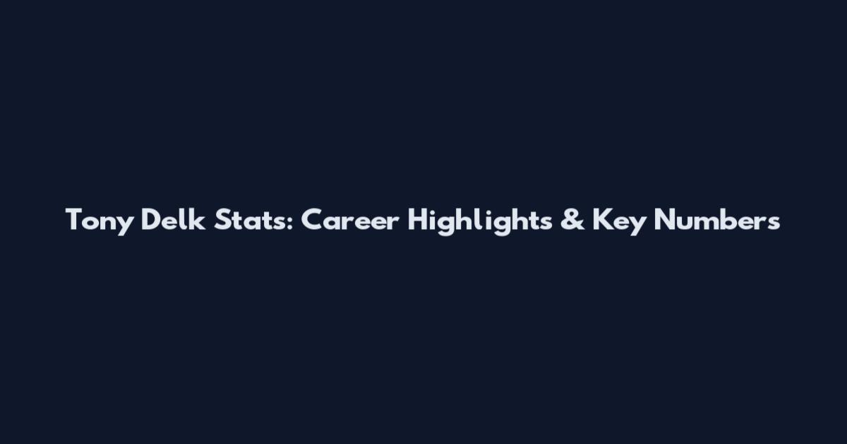 Tony Delk Stats: Career Highlights & Key Numbers