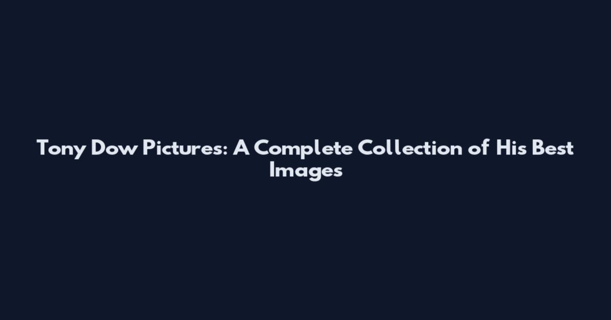 Tony Dow Pictures: A Complete Collection of His Best Images