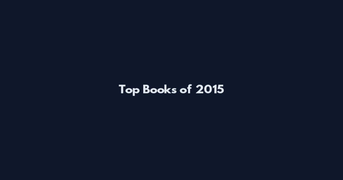 Top Books of 2015