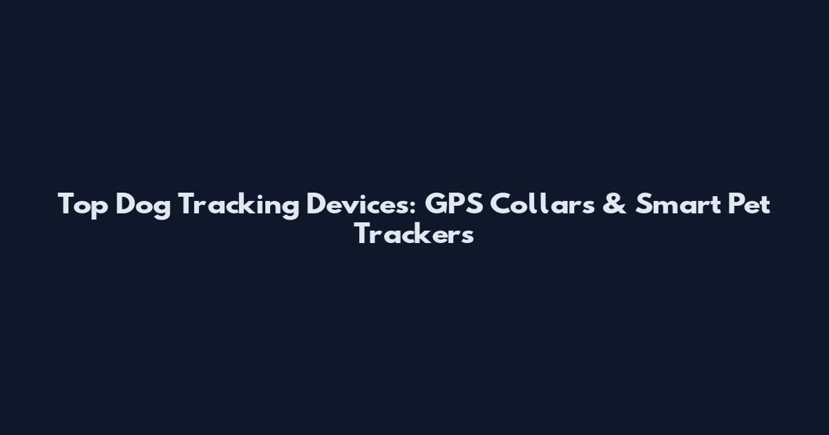 Top Dog Tracking Devices: GPS Collars & Smart Pet Trackers