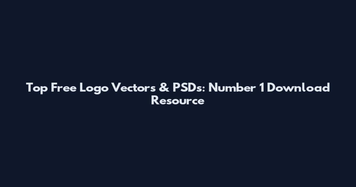 Top Free Logo Vectors & PSDs: Number 1 Download Resource