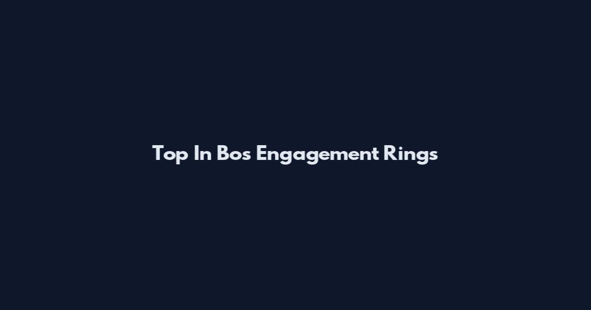 Top In Bos Engagement Rings