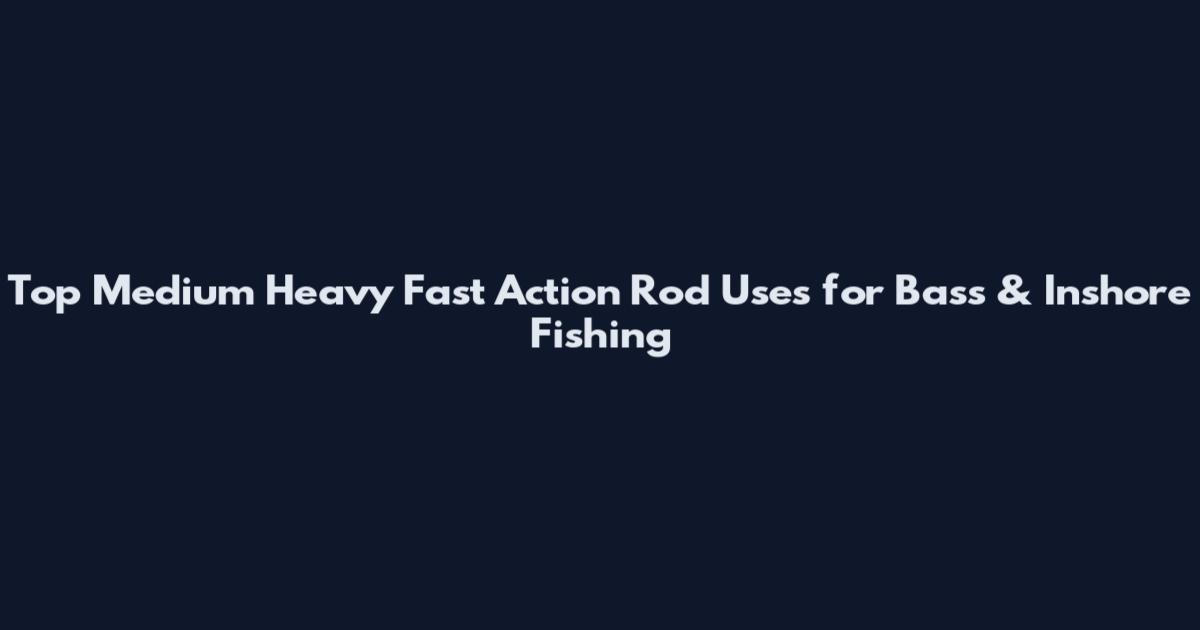 Top Medium Heavy Fast Action Rod Uses for Bass & Inshore Fishing