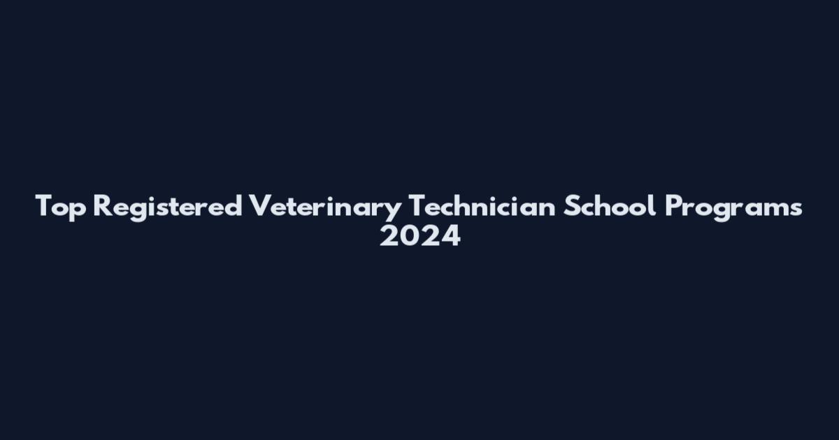 Top Registered Veterinary Technician School Programs 2024