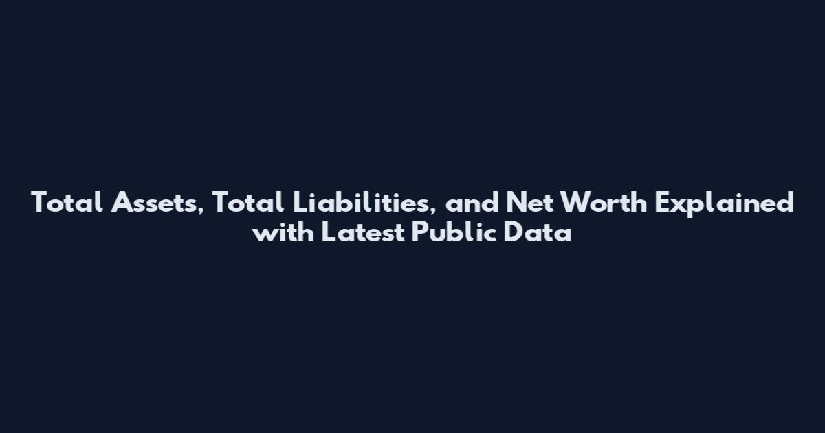 Total Assets, Total Liabilities, and Net Worth Explained with Latest Public Data