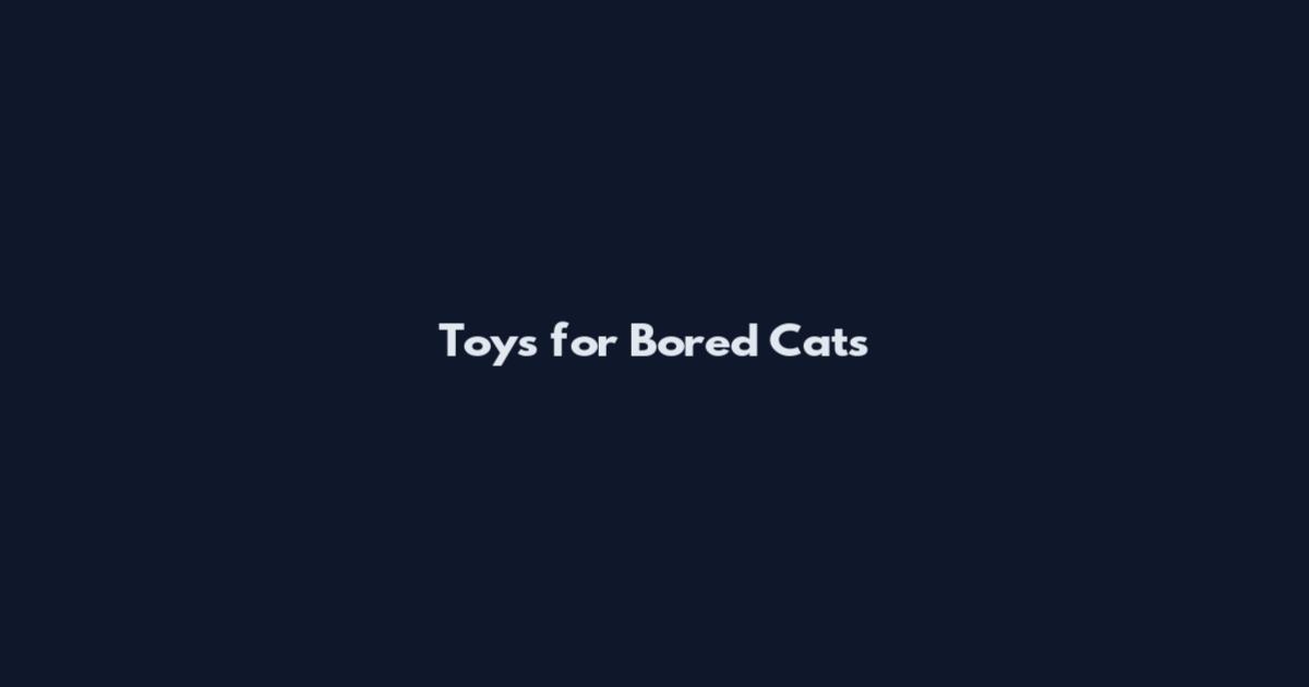Toys for Bored Cats