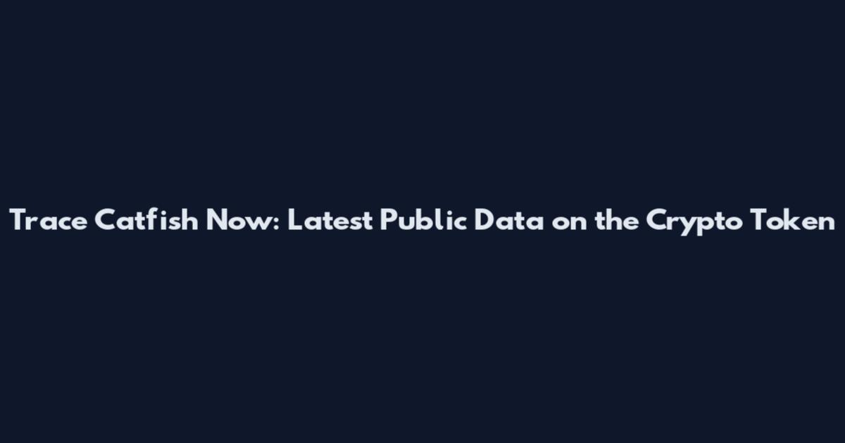 Trace Catfish Now: Latest Public Data on the Crypto Token