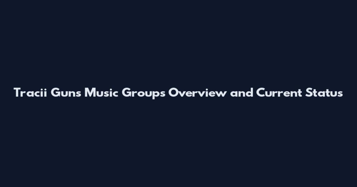 Tracii Guns Music Groups Overview and Current Status