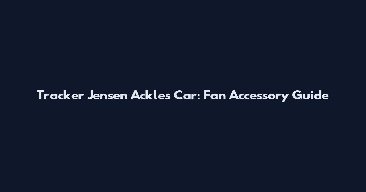 Tracker Jensen Ackles Car: Fan Accessory Guide