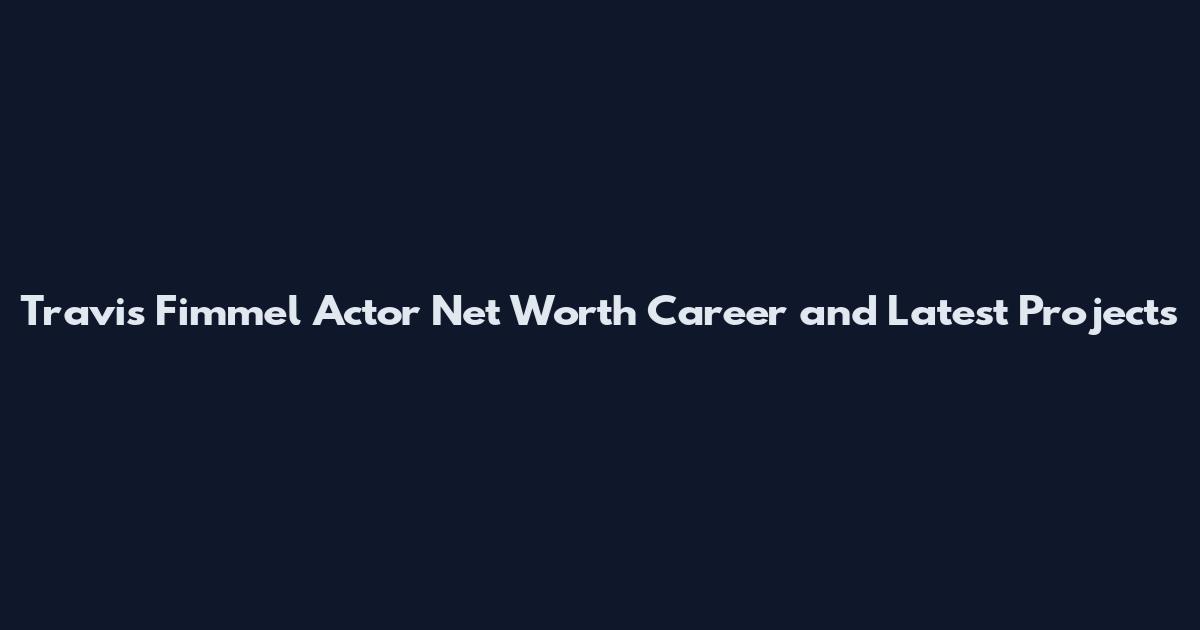 Travis Fimmel Actor Net Worth Career and Latest Projects