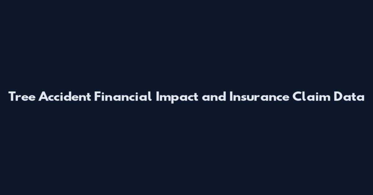 Tree Accident Financial Impact and Insurance Claim Data