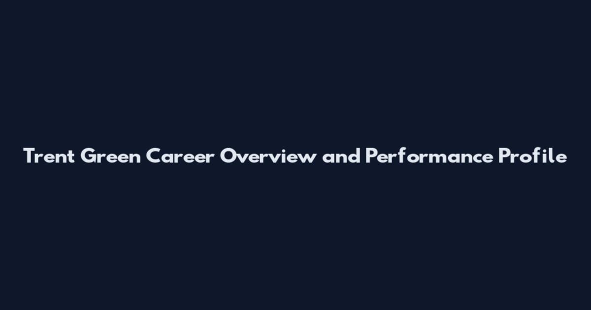 Trent Green Career Overview and Performance Profile