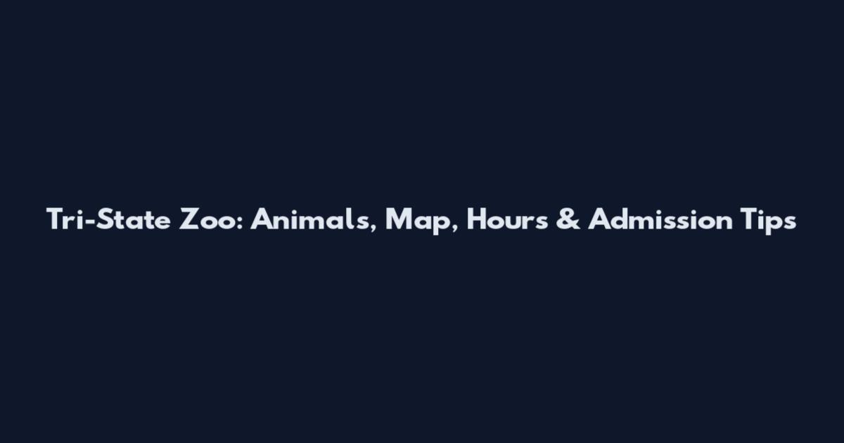Tri-State Zoo: Animals, Map, Hours & Admission Tips