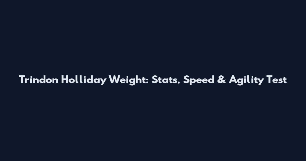 Trindon Holliday Weight: Stats, Speed & Agility Test