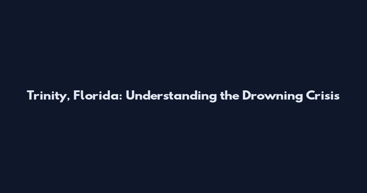 Trinity, Florida: Understanding the Drowning Crisis