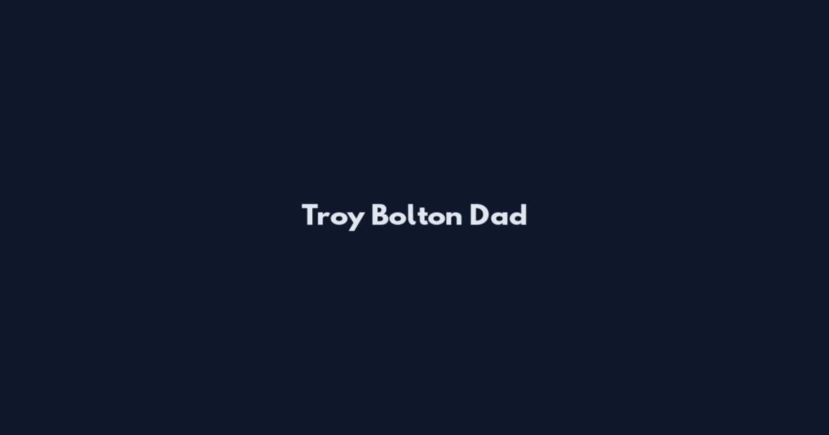 Troy Bolton Dad