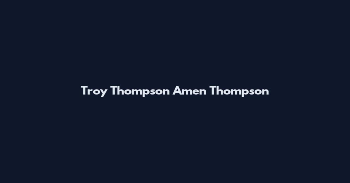 Troy Thompson Amen Thompson