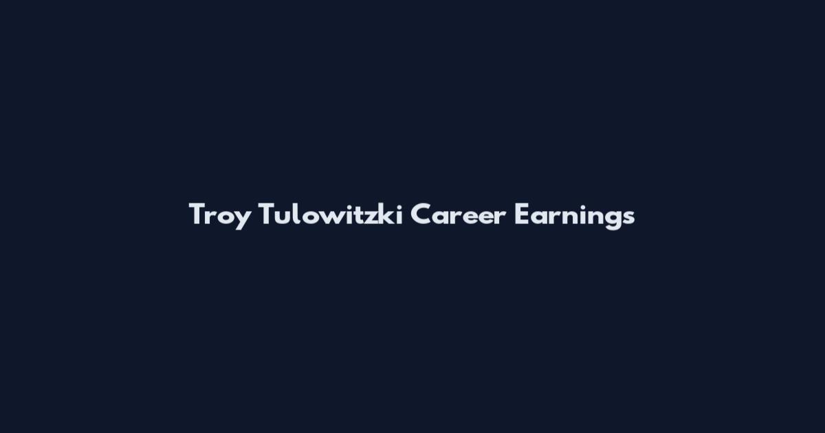 Troy Tulowitzki Career Earnings