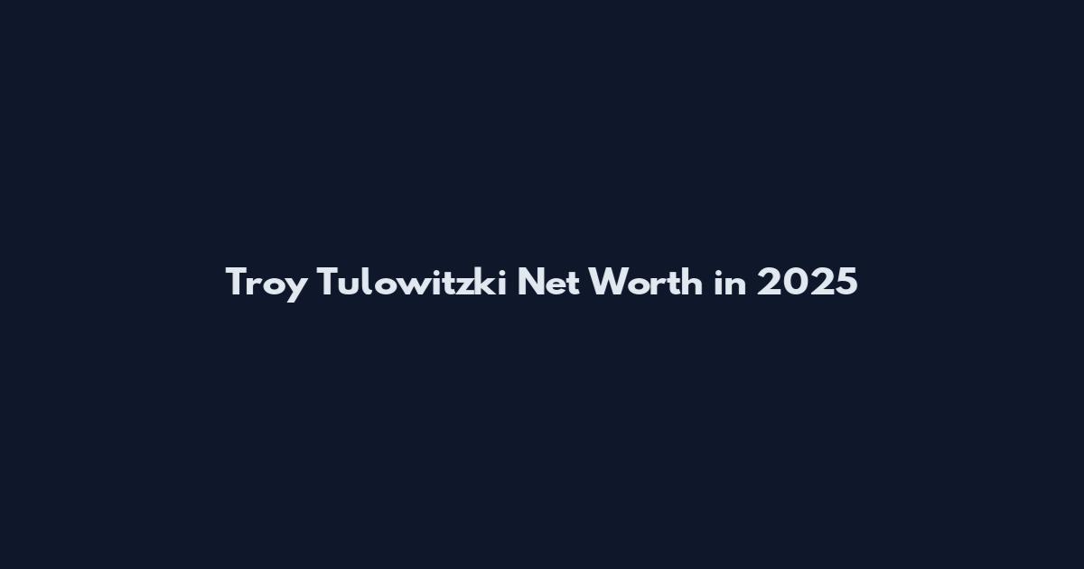 Troy Tulowitzki Net Worth in 2025