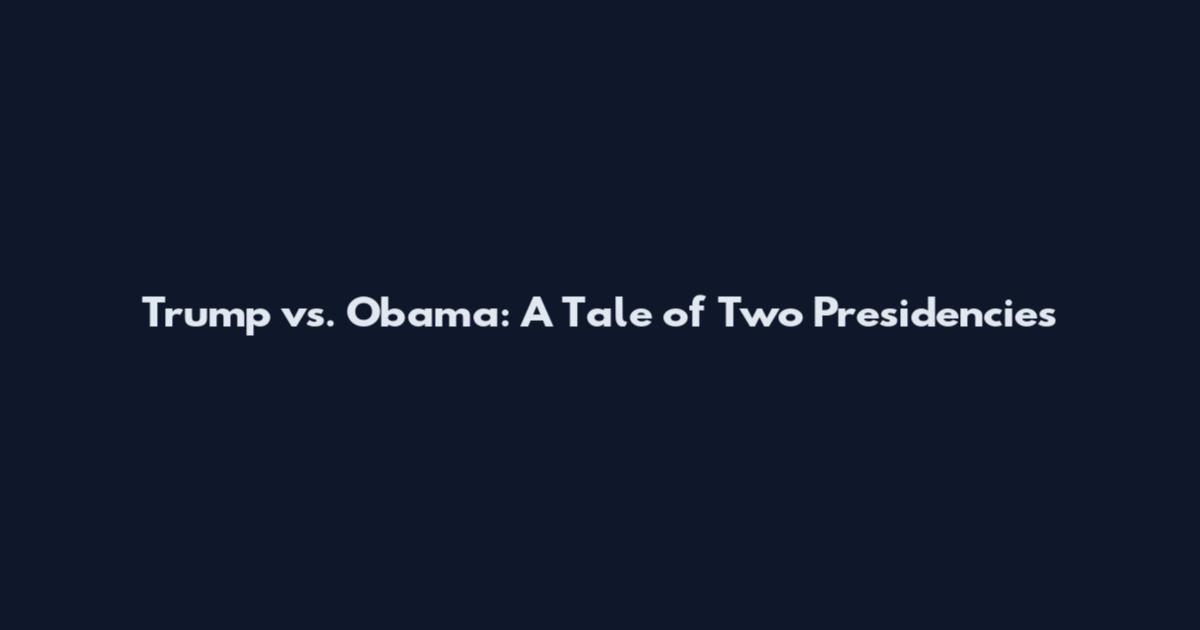 Trump vs. Obama: A Tale of Two Presidencies