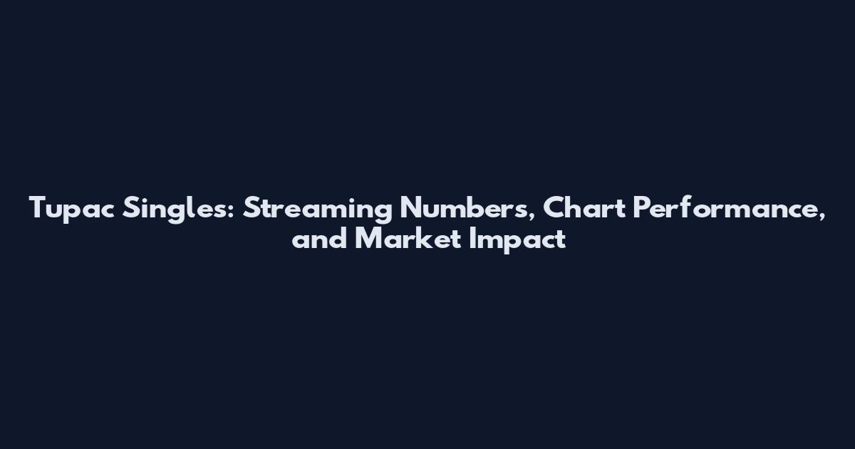 Tupac Singles: Streaming Numbers, Chart Performance, and Market Impact