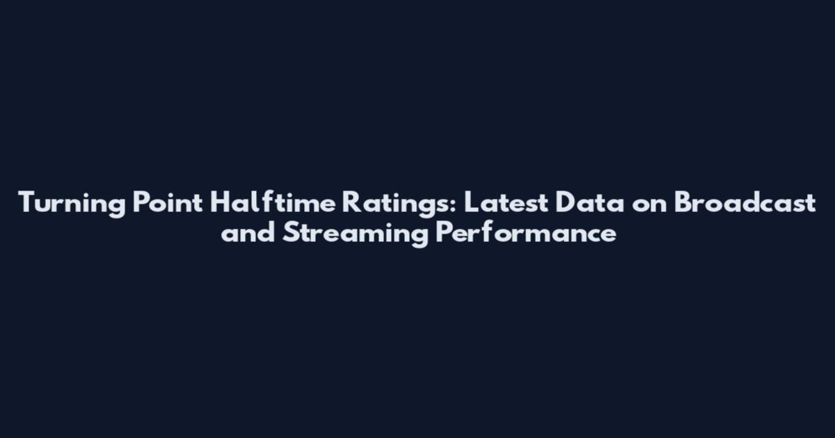 Turning Point Halftime Ratings: Latest Data on Broadcast and Streaming Performance