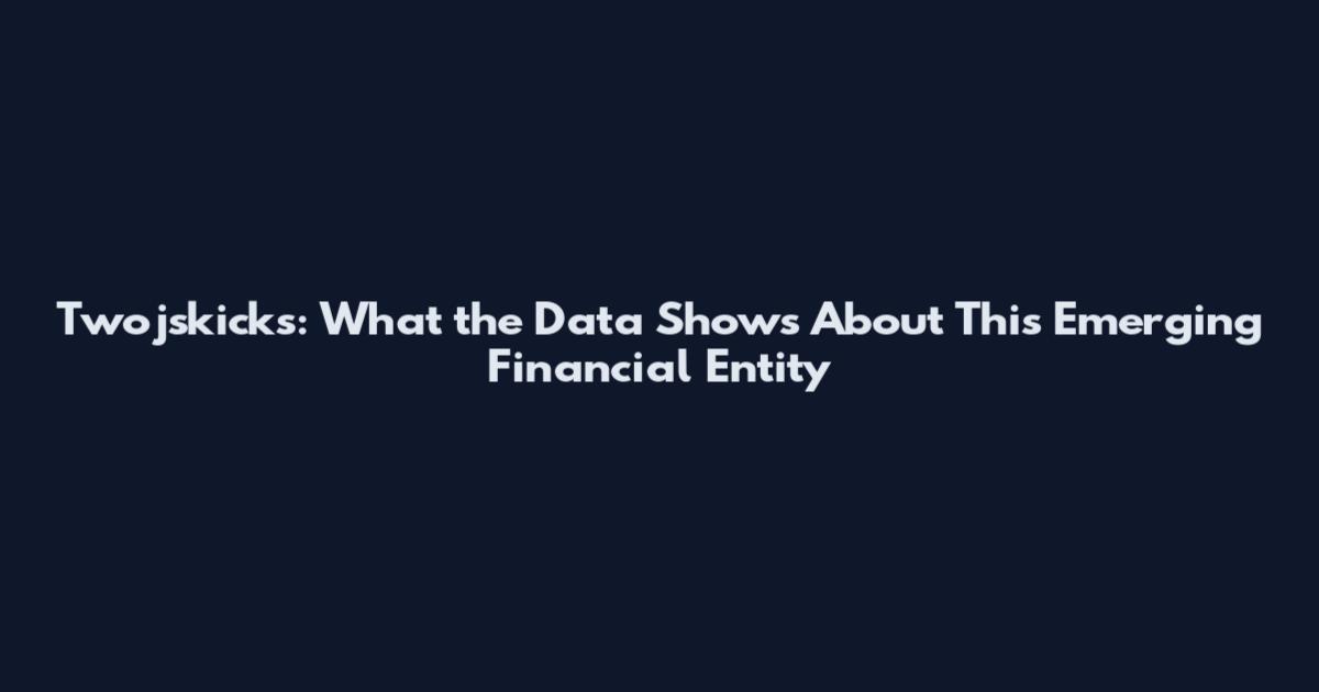 Twojskicks: What the Data Shows About This Emerging Financial Entity