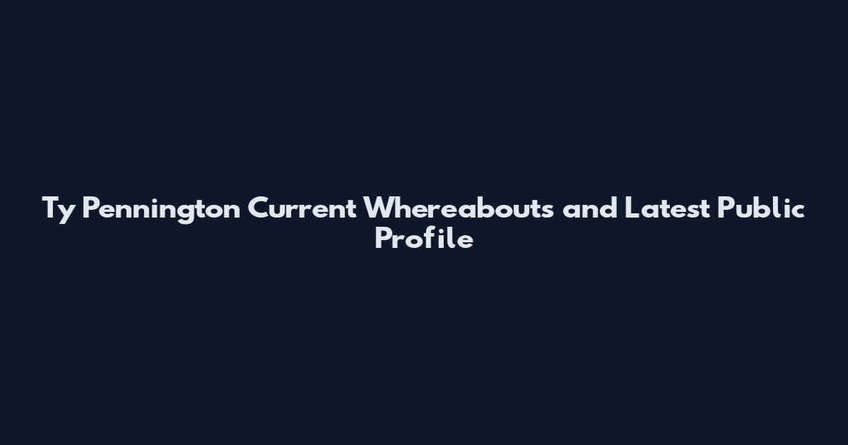 Ty Pennington Current Whereabouts and Latest Public Profile