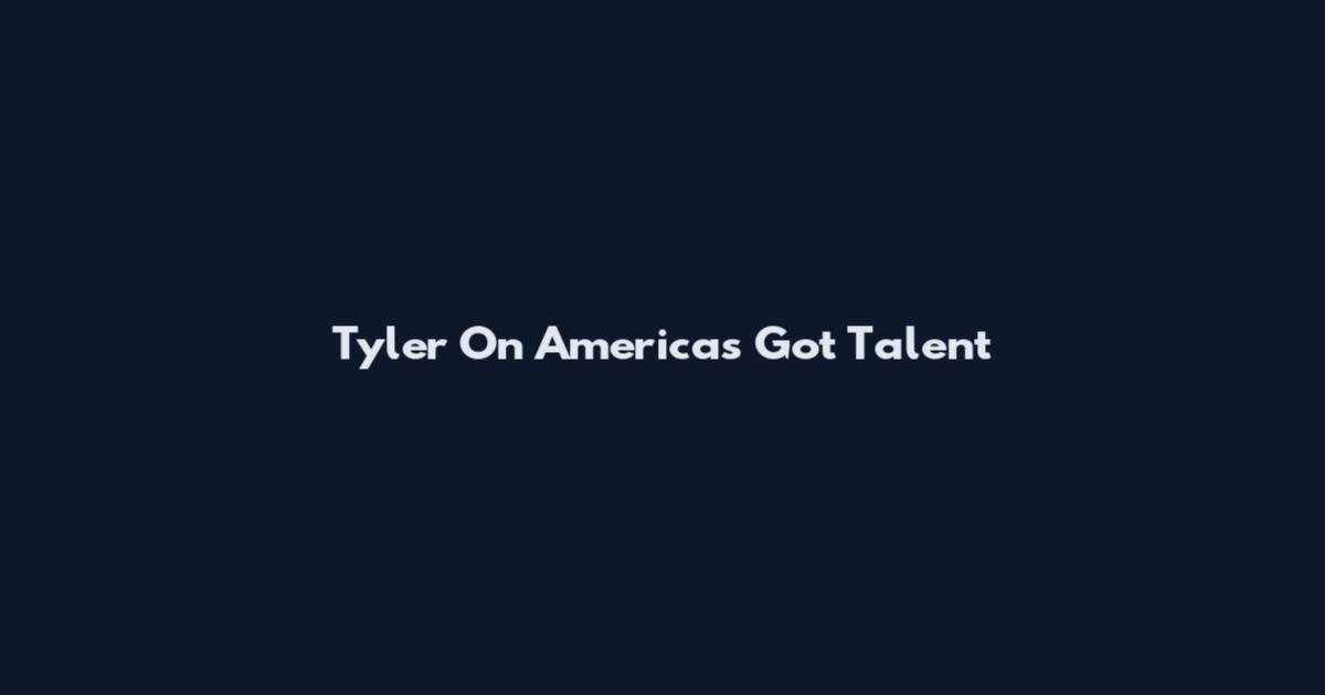 Tyler On America's Got Talent