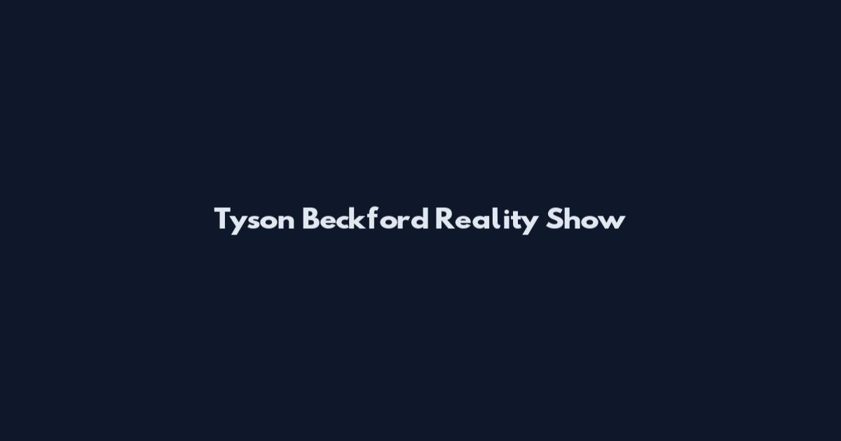 Tyson Beckford Reality Show