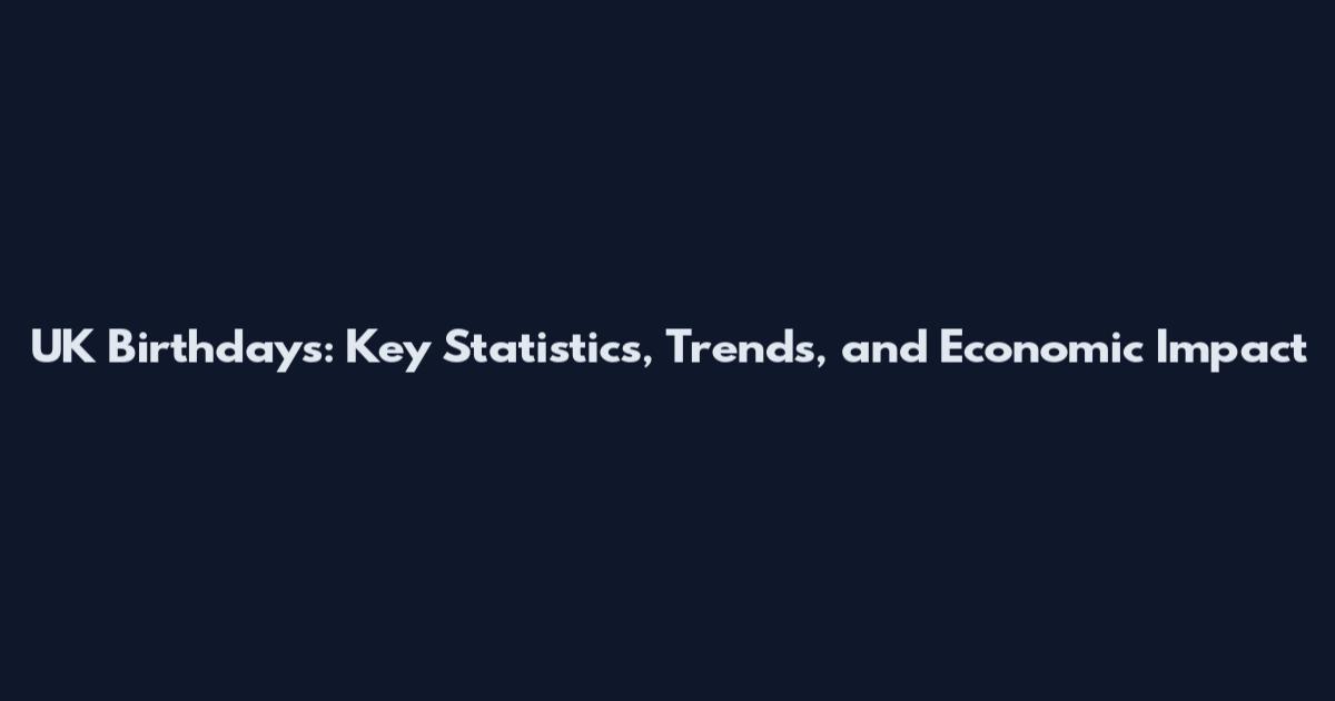 UK Birthdays: Key Statistics, Trends, and Economic Impact