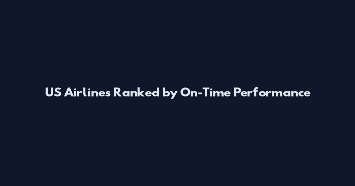 US Airlines Ranked by On-Time Performance