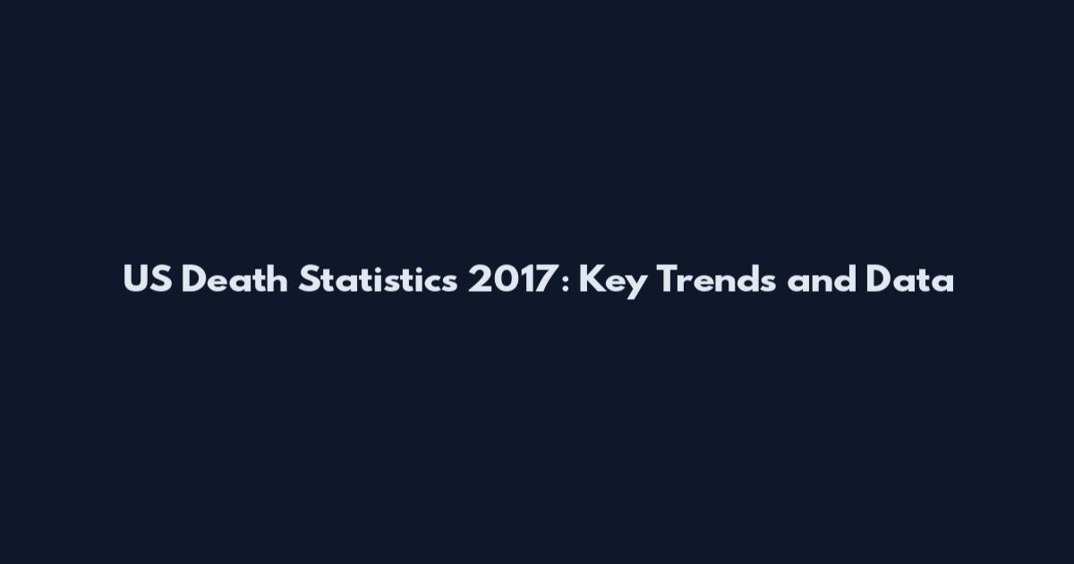US Death Statistics 2017: Key Trends and Data