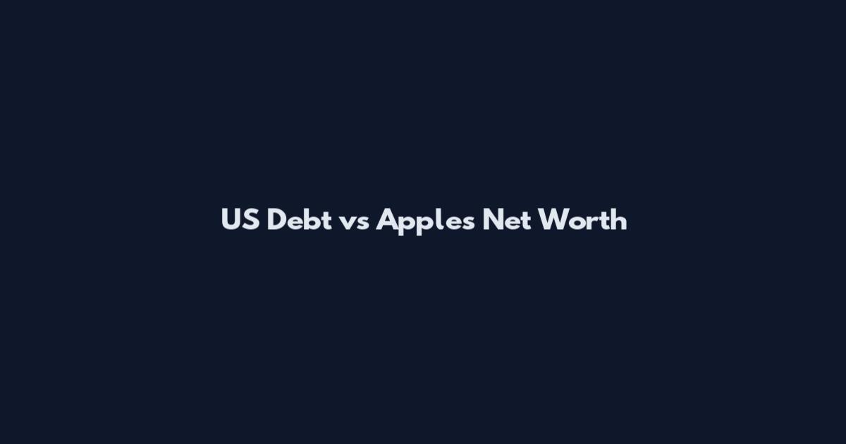 US Debt vs Apple's Net Worth