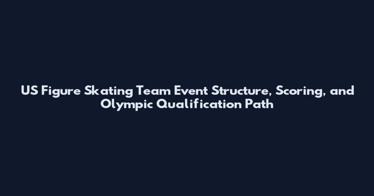 US Figure Skating Team Event Structure, Scoring, and Olympic Qualification Path