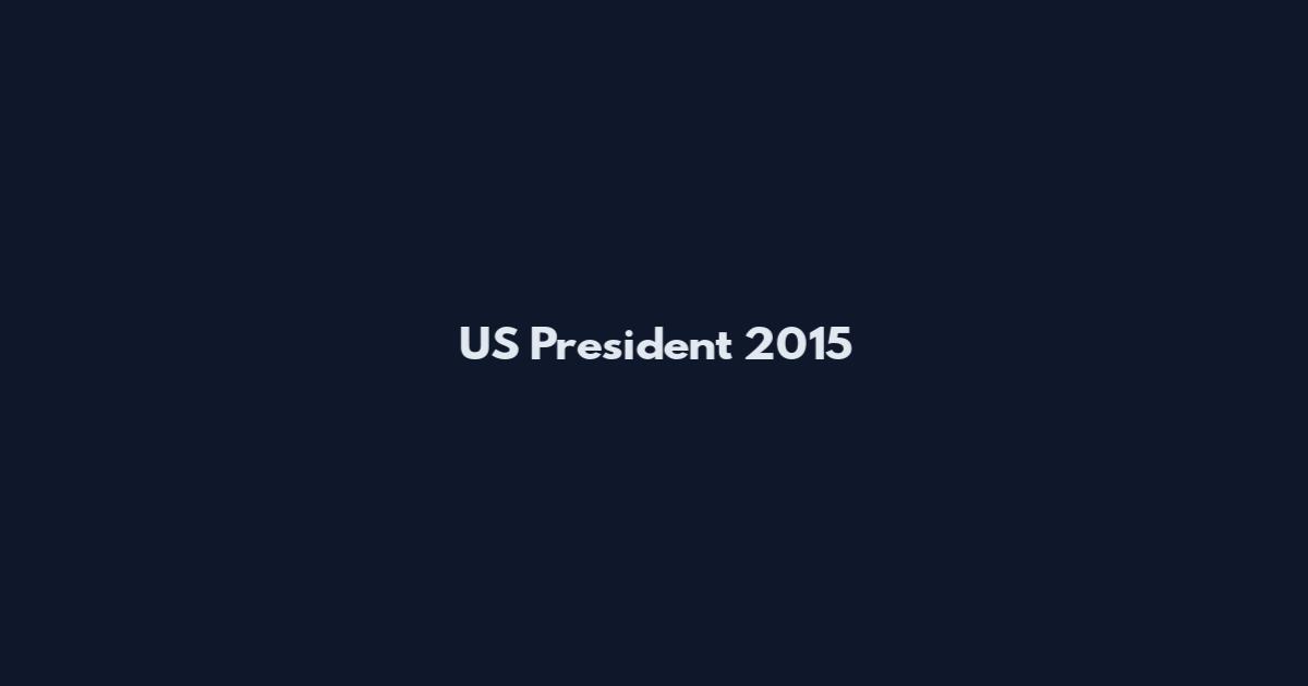 US President 2015