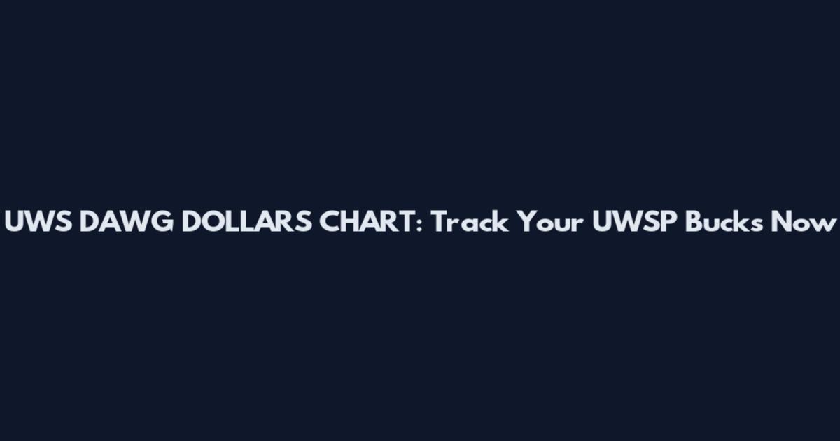 UWS DAWG DOLLARS CHART: Track Your UWSP Bucks Now