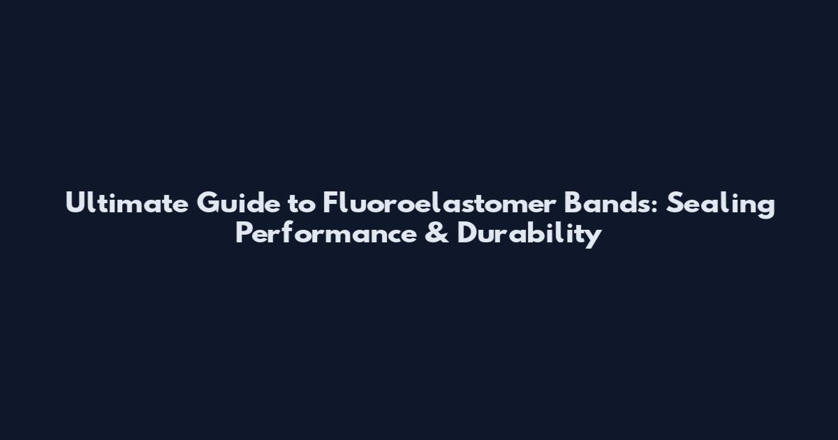 Ultimate Guide to Fluoroelastomer Bands: Sealing Performance & Durability