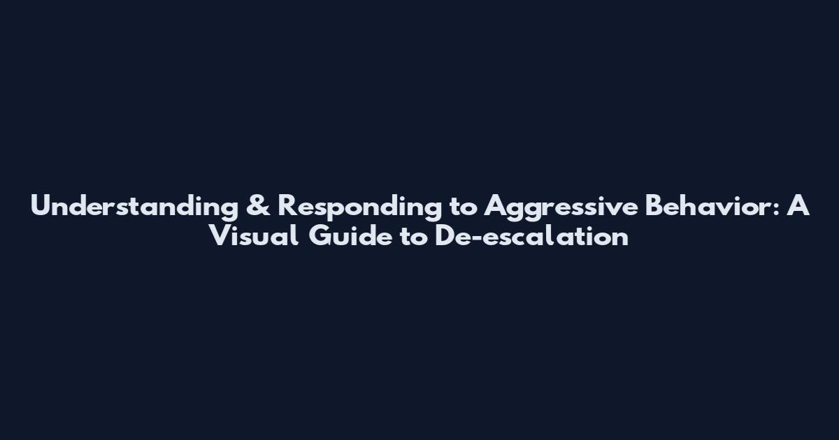 Understanding & Responding to Aggressive Behavior: A Visual Guide to De-escalation